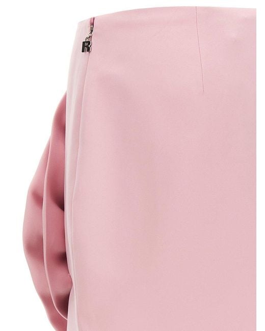 ROTATE BIRGER CHRISTENSEN Pink 'Satin Big Flower' Skirt