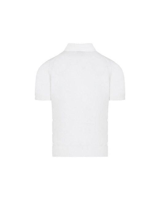 Tom Ford White Short-sleeved Straight-hem Polo Shirt for men