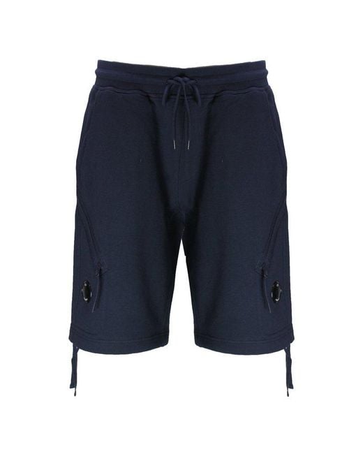 C P Company Blue Lens-detailed Shorts for men