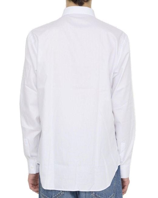 Dior White Cd Icon Long-sleeved Shirt for men