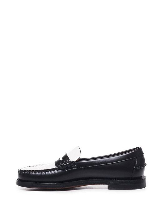 Sebago Black Colour-block Slip-on Loafers