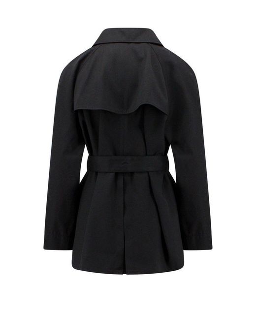 Fay Black Double-breasted Belted Trench Jacket