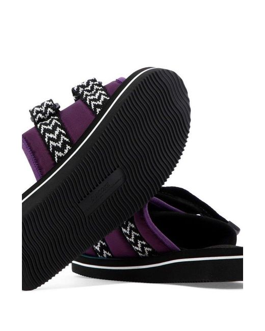 Suicoke Black X Missoni Zigzag-strap Open Toe Sandals for men