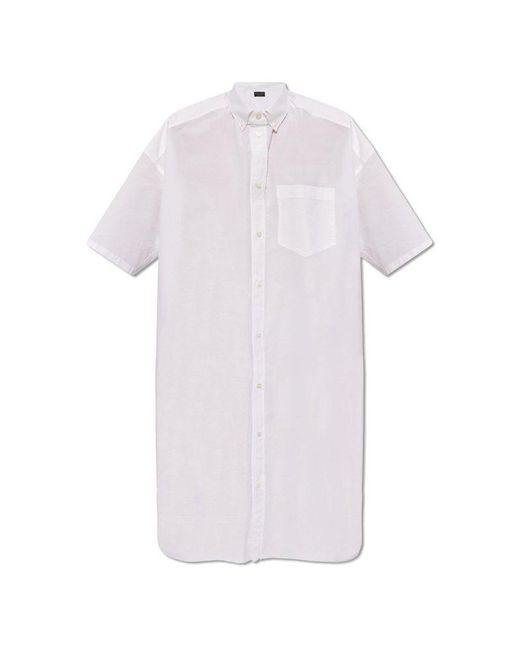 Balenciaga White Shirt Dress,