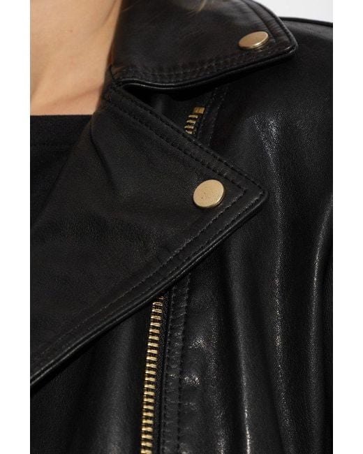 AllSaints Black Leather Jacket Dalby