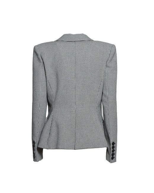 Alexandre Vauthier Gray Double Breasted Sleeved Jacket