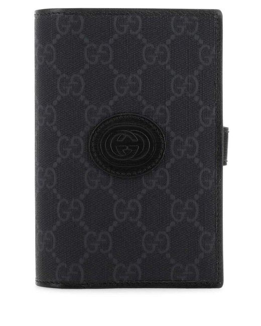 Gucci Interlocking G Passport Case in Black for Men Lyst