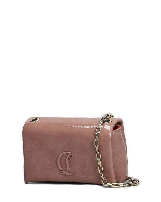 Christian Louboutin Pink Loubi54 Foldover Top Crossbody Bag