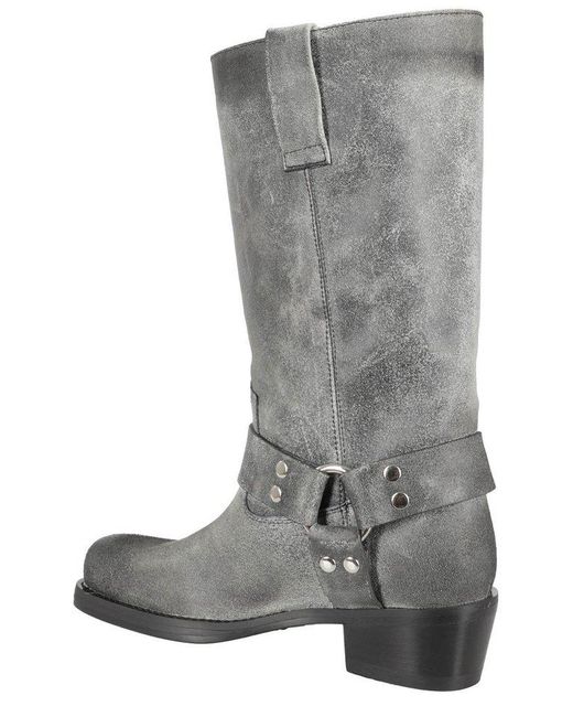 Paris Texas Gray Roxy Brushed Boots