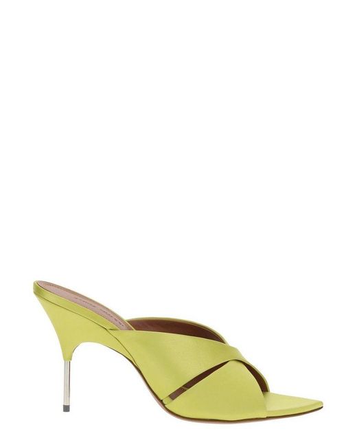 AMINA MUADDI Yellow Samantha Crossed Slippers
