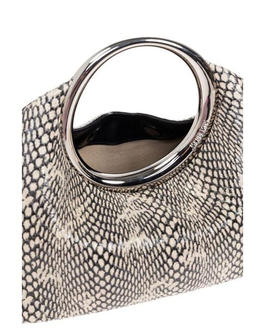 Jacquemus White Le Petit Calino Snakeskin Clutch Bag