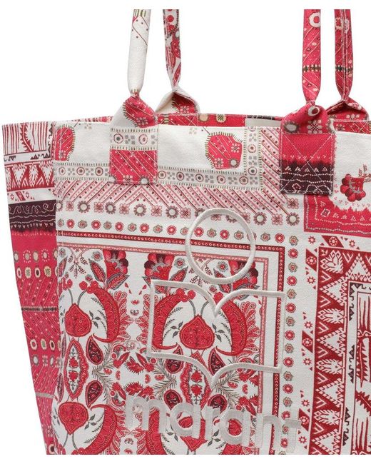 Small Yenky Ge Shopper Bag - Isabel Marant - Cotton - Red