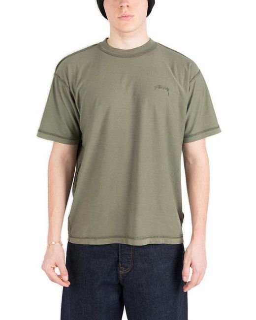 Stussy Green Lazy T-Shirt for men