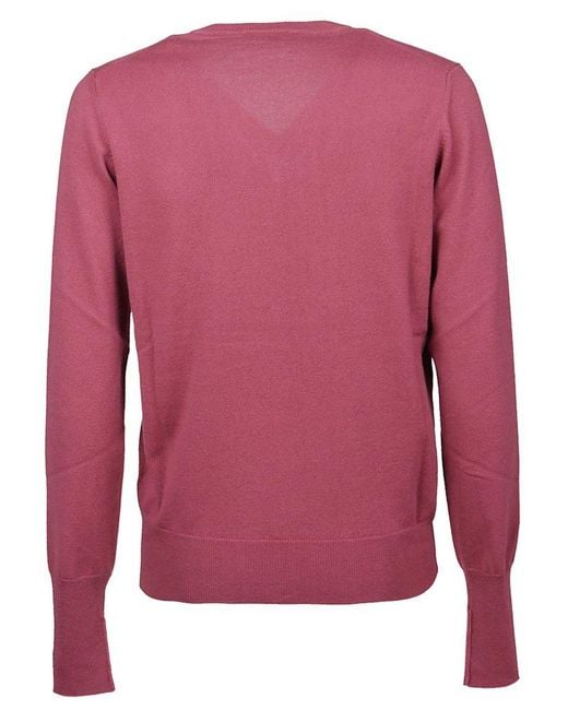 Ballantyne Pink V-Neck Sweater for men