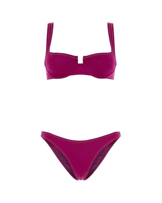 Reina Olga Purple Brigitte Sleeveless Bikini Set
