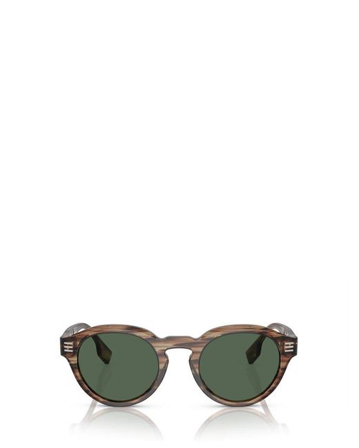 Burberry Green Round Frame Sunglasses for men