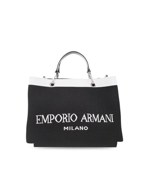 Emporio Armani Black Myea Medium Shoulder Bag