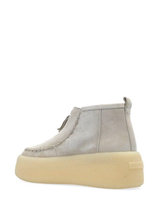 Vic Matié White Platform Zip Ankle Boots