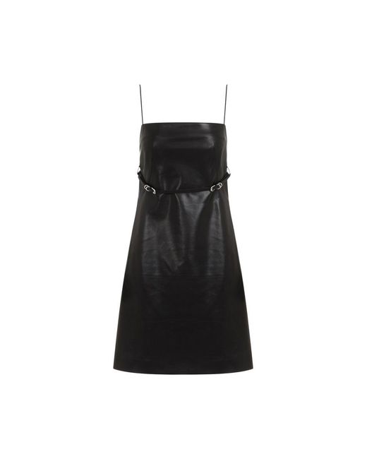 Givenchy Black Voyou Lamb Leather Mini Dress