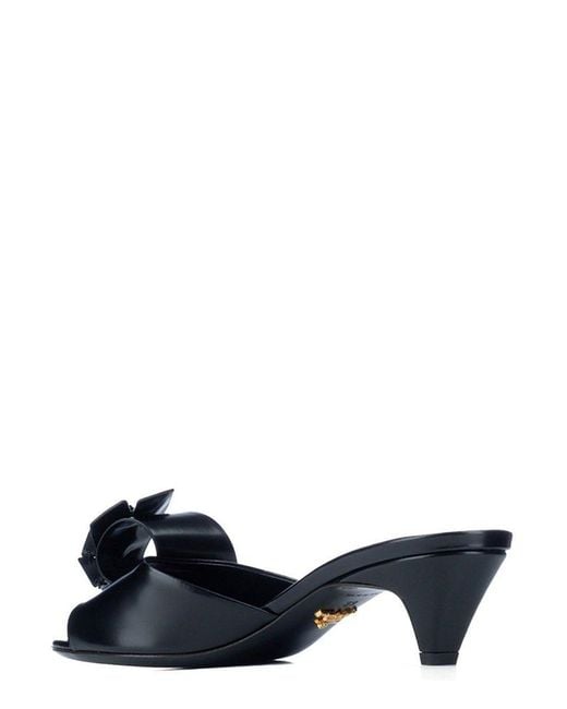 Prada Blue Low-Heeled Slip-On Sandals