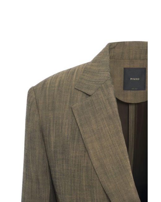 Pinko Green Buttoned Blazer Jacket