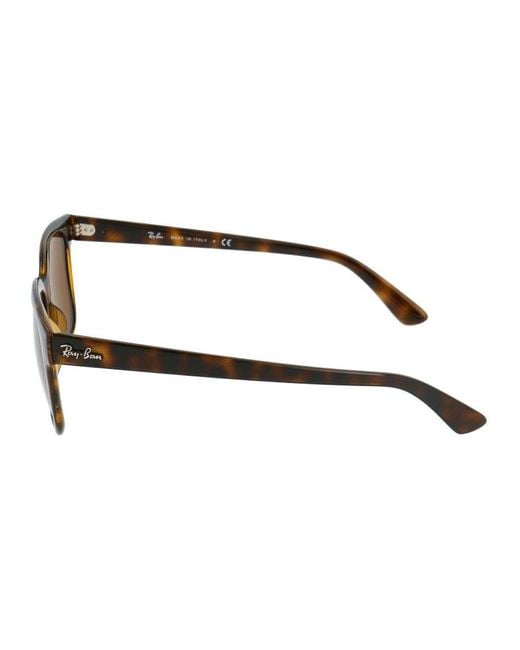 Ray-Ban Brown Rb4323 Square Frame Polarised Sunglasses