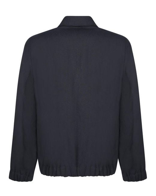 Paul Smith Blue Single Breasted Overshirt for men