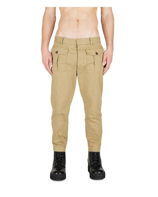 DSquared² Natural Slim-Cut Tapered Cargo Pants for men