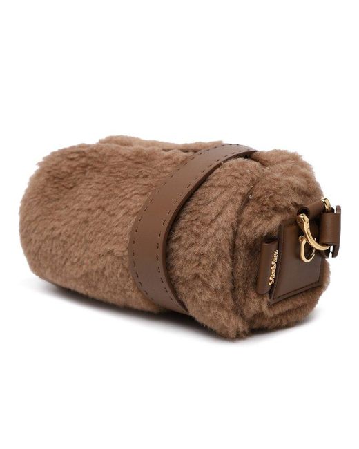 Max Mara Brown Small 'Teddyrolls' Teddy Camel Bag
