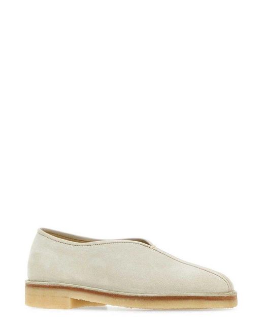 Lemaire Natural Round-toe Slip-on Flat Shoes