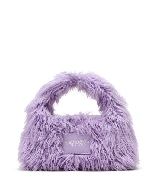 Marc Jacobs Purple The Mini Faux Fur Sack Tote Bag
