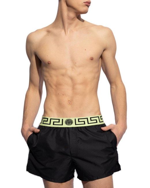 Versace Black Swim Shorts for men