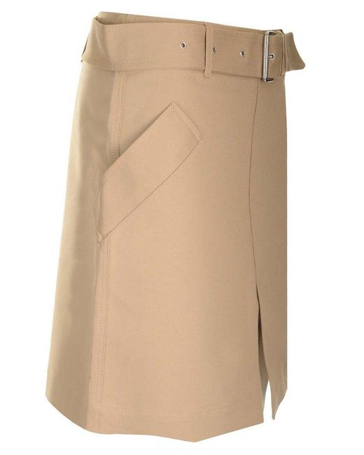Totême  Natural Beige Cotton Trench Skirt