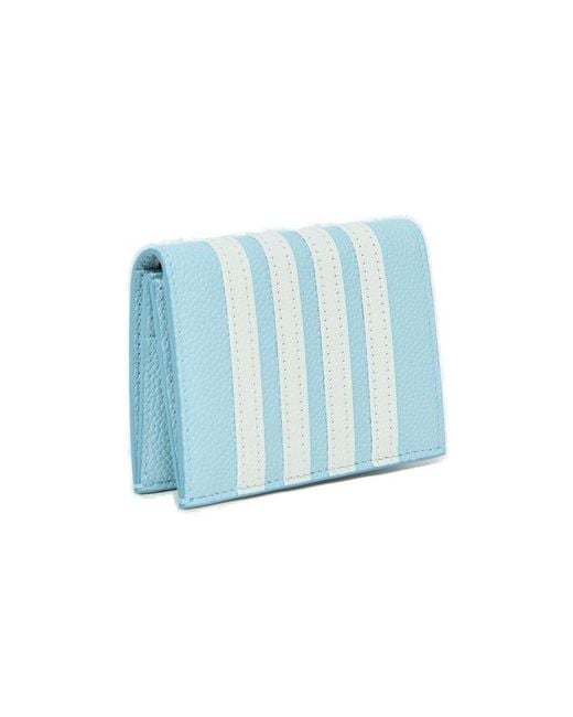 Thom Browne Blue 4-bar Tripe Embellished Cardholder for men