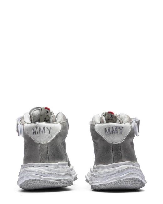 Maison Mihara Yasuhiro Gray Wayne Brushed Lace-Up Sneakers