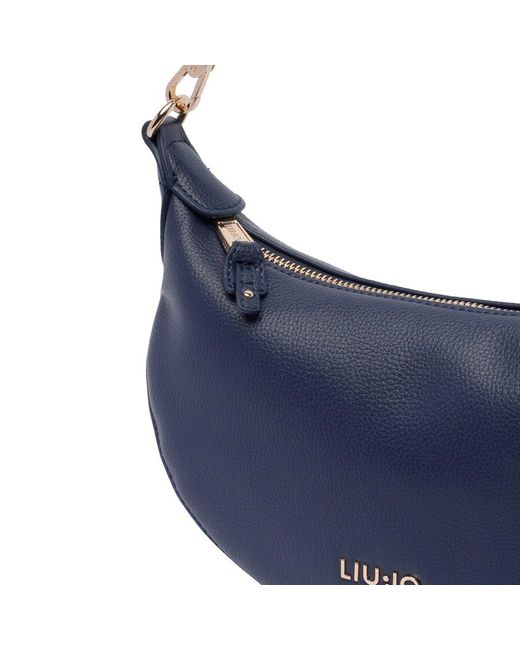 Liu Jo Blue Top Zipped Shoulder Bag