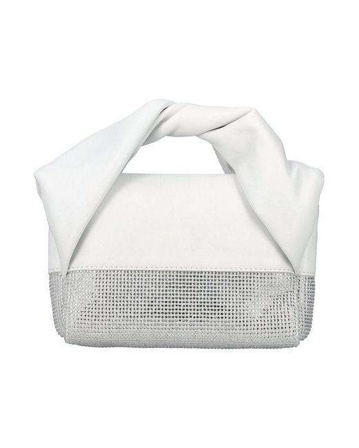 J.W. Anderson White Embellished Twister Small Tote Bag