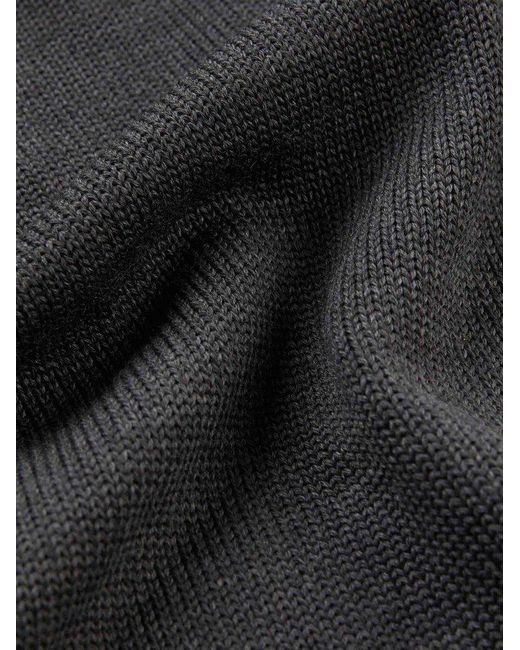 Zanone Gray Wool Knit Cardigan for men