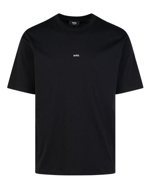 A.P.C. Black 'Boxy' Cotton T-Shirt for men