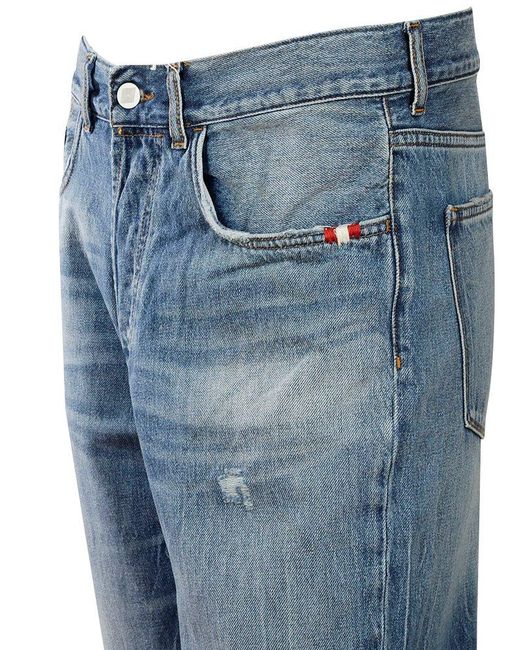 AMISH Blue Jeremiah Distressed Jeans for men