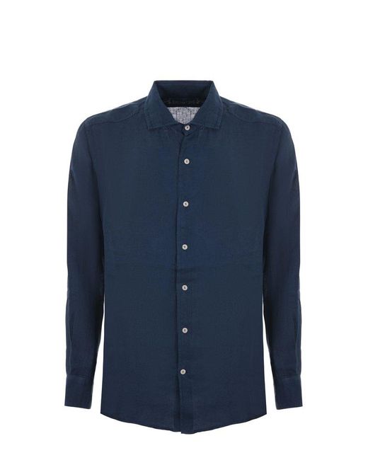 Mc2 Saint Barth Blue Pamplona Long Sleeved Shirt for men