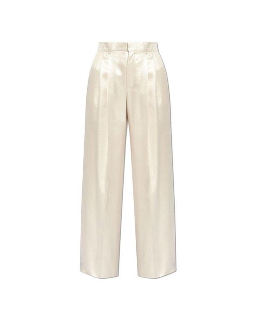 Chloé White Creased Trousers,