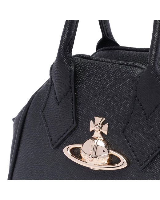 Vivienne Westwood Black Orb-plaque Leather Tote Bag