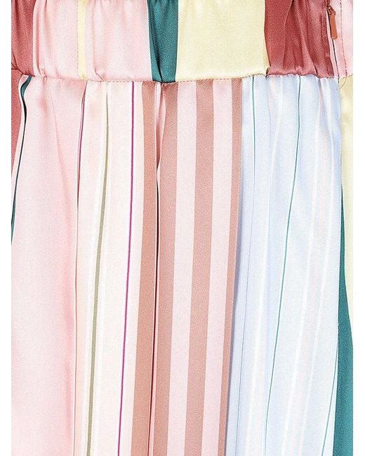 Weekend by Maxmara Pink Pleated Printed Twill Skirt