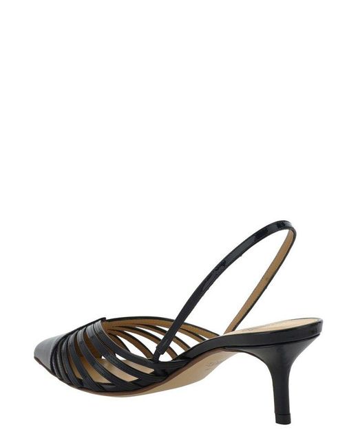 Francesco Russo Black Pointed Toe Sandals