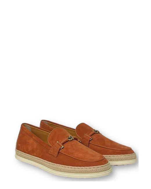 Tod's Brown Gomma Slip-On Loafers