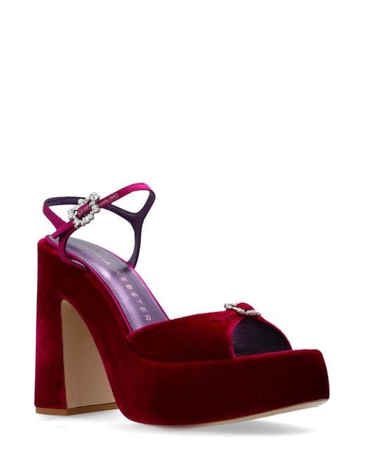 Sophia Webster Red Glamorous Platform Sandals