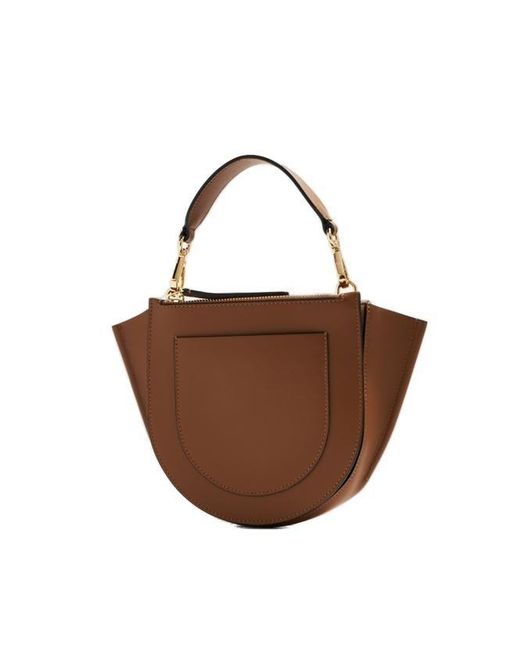 Wandler Brown Hortensia Mini Top Handle Bag
