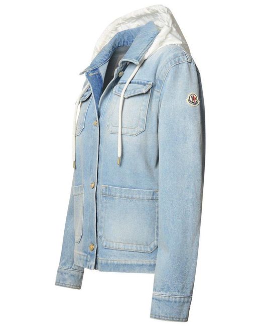 Moncler Blue 'Melissa' Light Denim Jacket