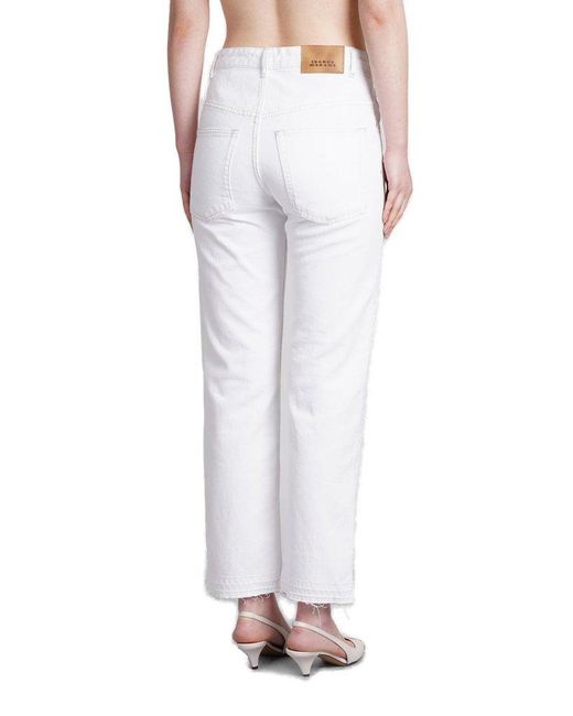 Isabel Marant White Jemina High Waist Jeans